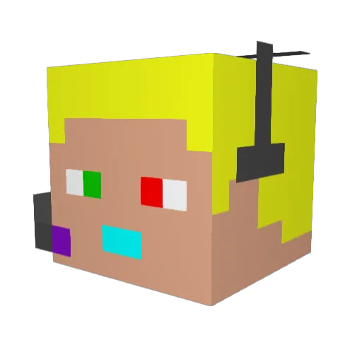 SerratedStar13 Minecraft avatar head, 3D render