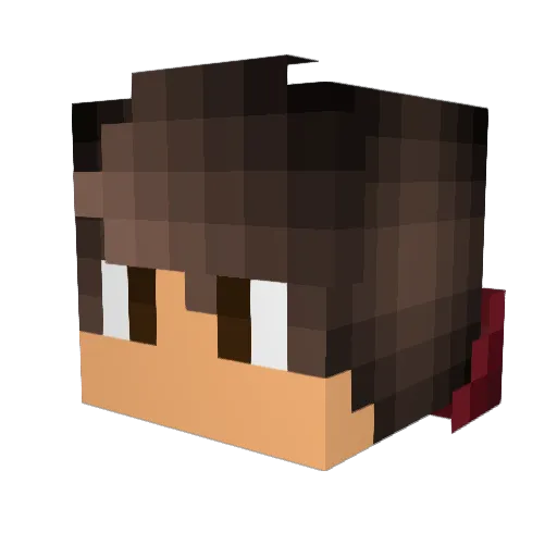 Serrc0 Minecraft avatar head, 3D render