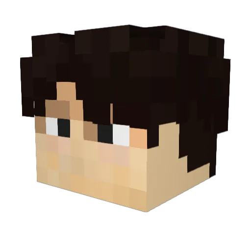 Serri3 Minecraft avatar head, 3D render