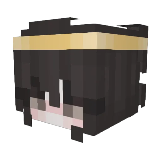 Sershacat Minecraft avatar head, 3D render