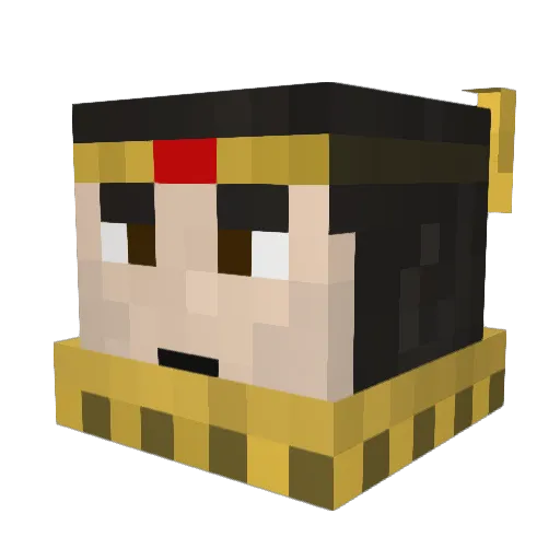 Sert518 Minecraft avatar head, 3D render