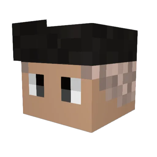 Sertyx Minecraft avatar head, 3D render