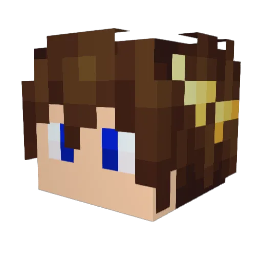 Seru_Gaming Minecraft avatar head, 3D render