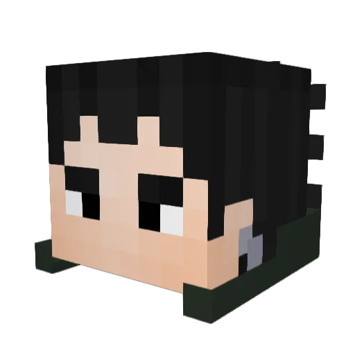 Serujii0 Minecraft avatar head, 3D render