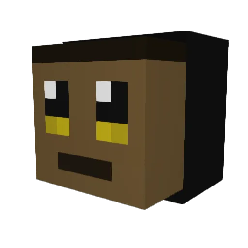 Serukrvl Minecraft avatar head, 3D render
