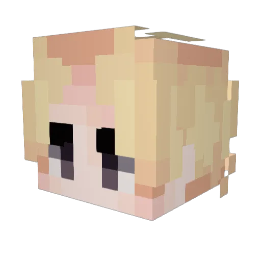 Servant_XV Minecraft avatar head, 3D render