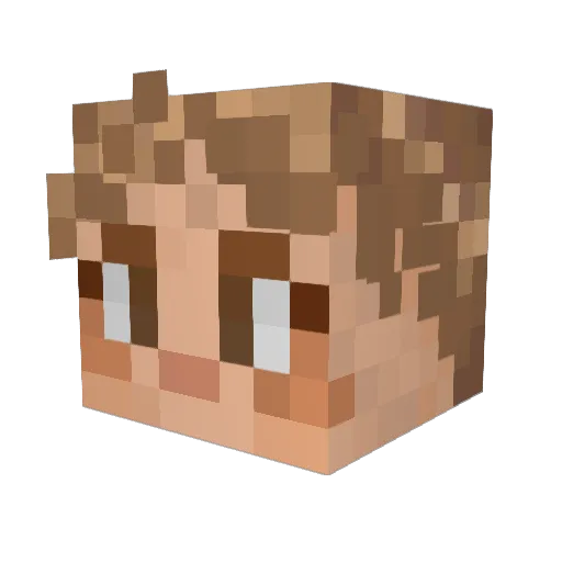 ServedServant Minecraft avatar head, 3D render