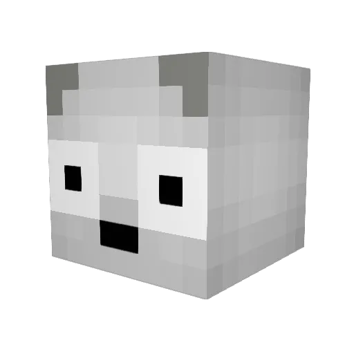 Serveds Minecraft avatar head, 3D render