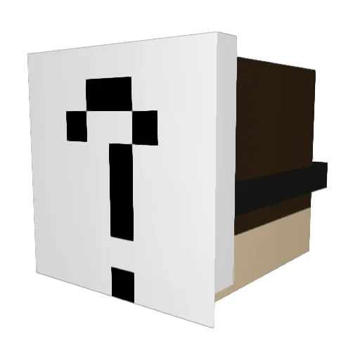 ServerScrewer Minecraft avatar head, 3D render
