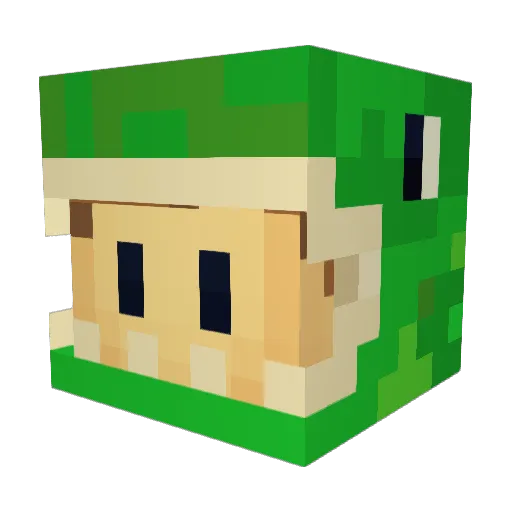 ServerVorsteller Minecraft avatar head, 3D render