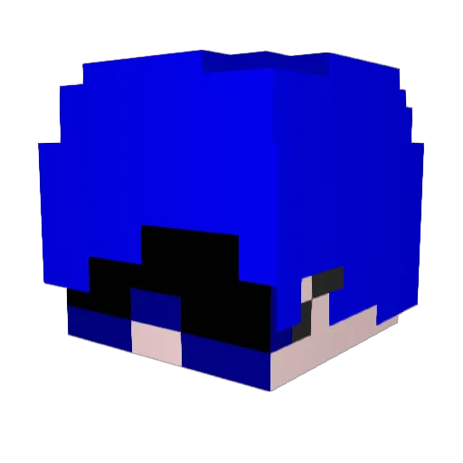 Server_beta Minecraft avatar head, 3D render