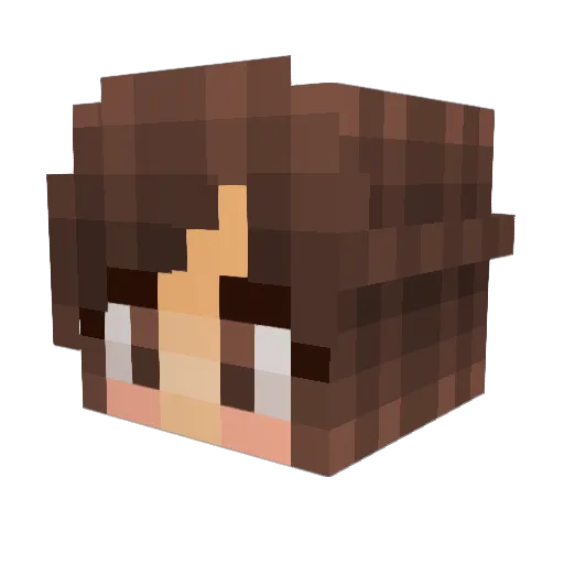Serving_Looks Minecraft avatar head, 3D render