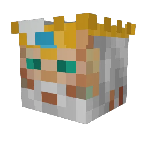 Servolat Minecraft avatar head, 3D render