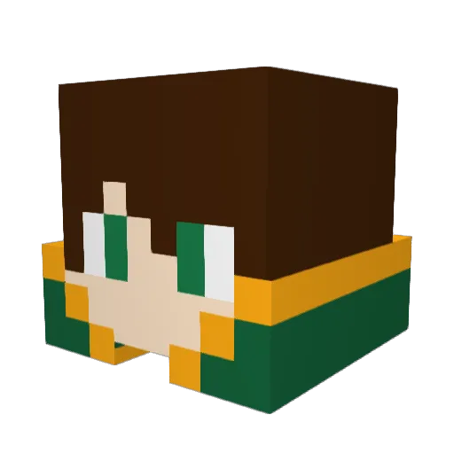 Servovich Minecraft avatar head, 3D render