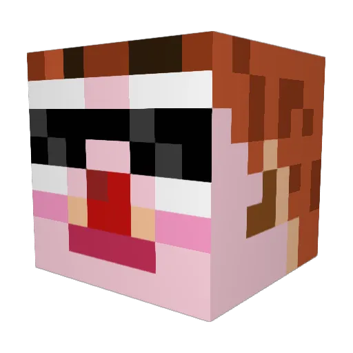 Seryio02 Minecraft avatar head, 3D render