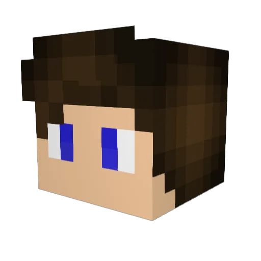 SesamX3 Minecraft avatar head, 3D render