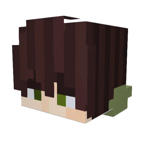 Seshike Minecraft avatar head, 3D render