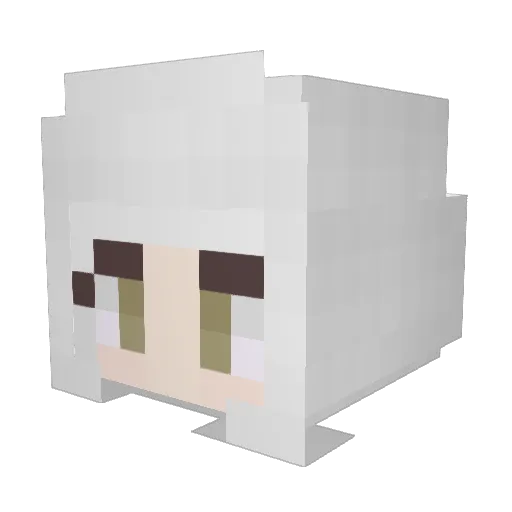 Seshouin_Kiara Minecraft avatar head, 3D render