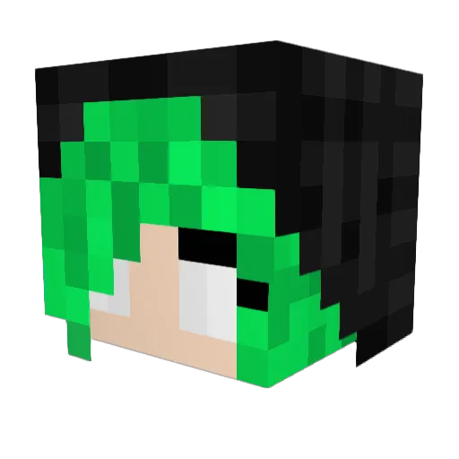 Seshoumaru Minecraft avatar head, 3D render