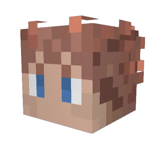 Sesijan Minecraft avatar head, 3D render