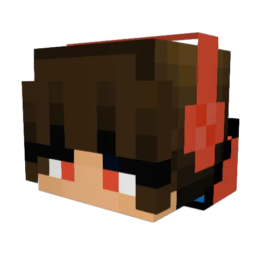 Sesilis Minecraft avatar head, 3D render