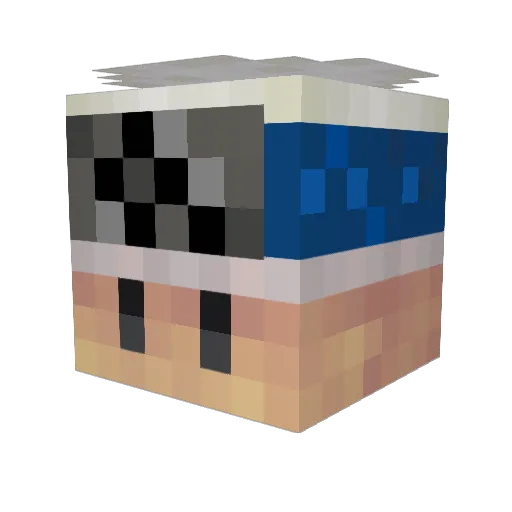 SesyNorea Minecraft avatar head, 3D render