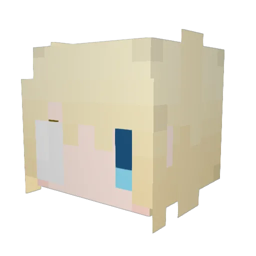 Sesyumaru Minecraft avatar head, 3D render