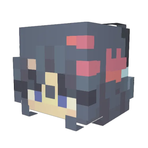 SetBlank Minecraft avatar head, 3D render