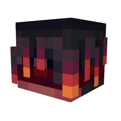 Set_A_Fire Minecraft avatar head, 3D render