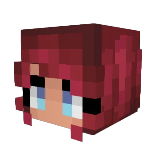 Setelif Minecraft avatar head, 3D render