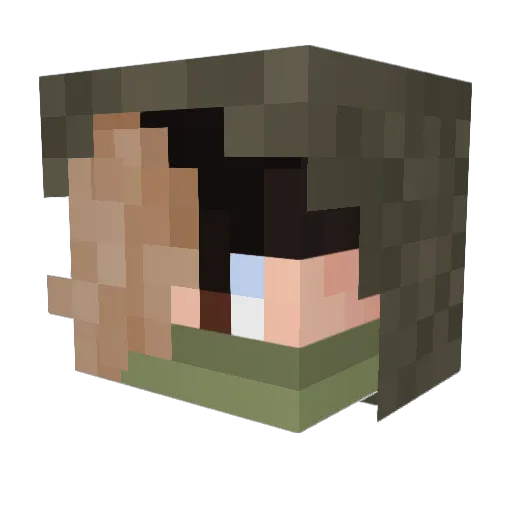 SethAquauis Minecraft avatar head, 3D render
