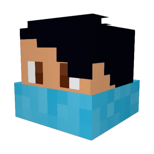 Sethencini Minecraft avatar head, 3D render
