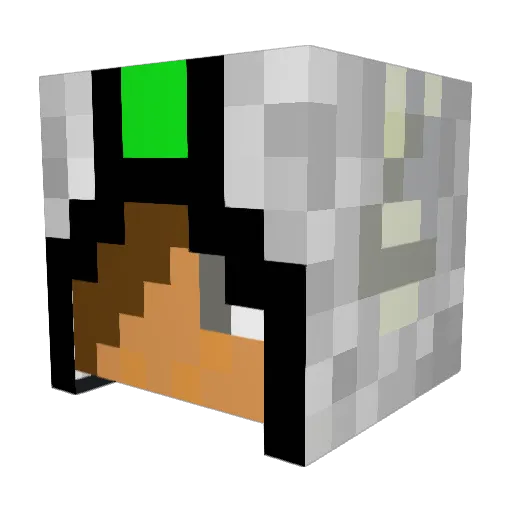 Sethepet Minecraft avatar head, 3D render