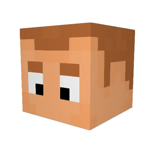 Setherton Minecraft avatar head, 3D render