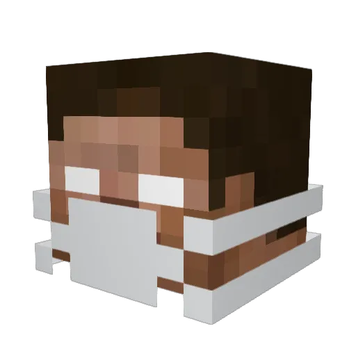 Sethmci Minecraft avatar head, 3D render