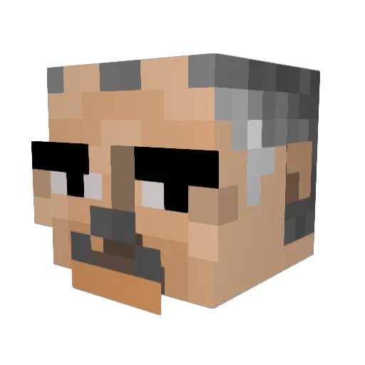 Sethowz Minecraft avatar head, 3D render
