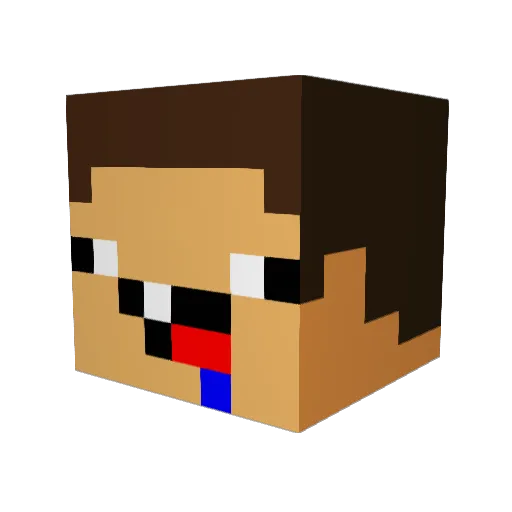 Sethpro Minecraft avatar head, 3D render