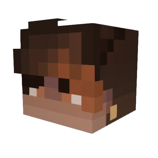 Sethszar Minecraft avatar head, 3D render