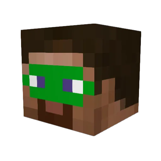 Sethton Minecraft avatar head, 3D render