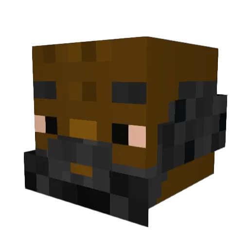 Setings Minecraft avatar head, 3D render