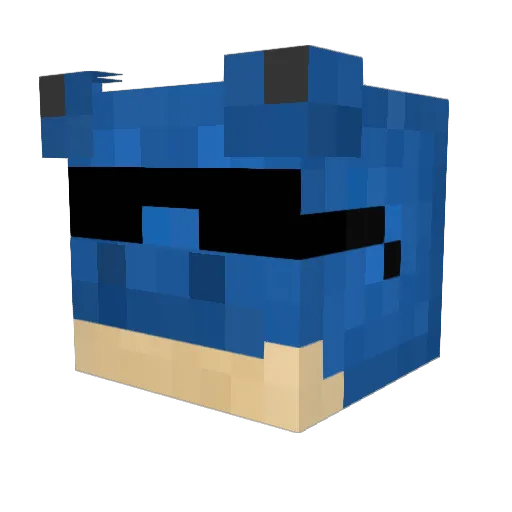 Setios Minecraft avatar head, 3D render
