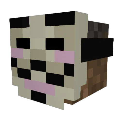 Setipro Minecraft avatar head, 3D render