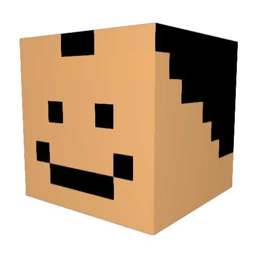 Setnis Minecraft avatar head, 3D render