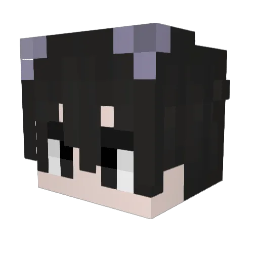 SetoKafka Minecraft avatar head, 3D render