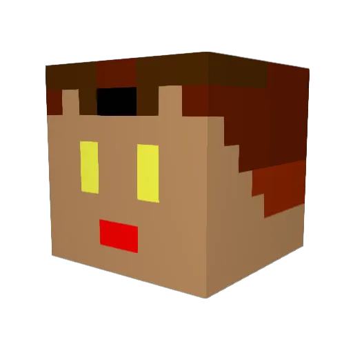 SetoKaiba95 Minecraft avatar head, 3D render