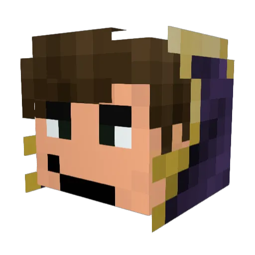 SetoMeto Minecraft avatar head, 3D render