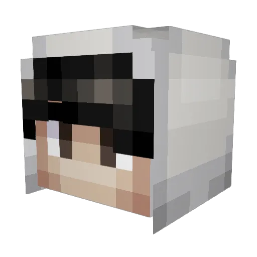 Seto_san Minecraft avatar head, 3D render