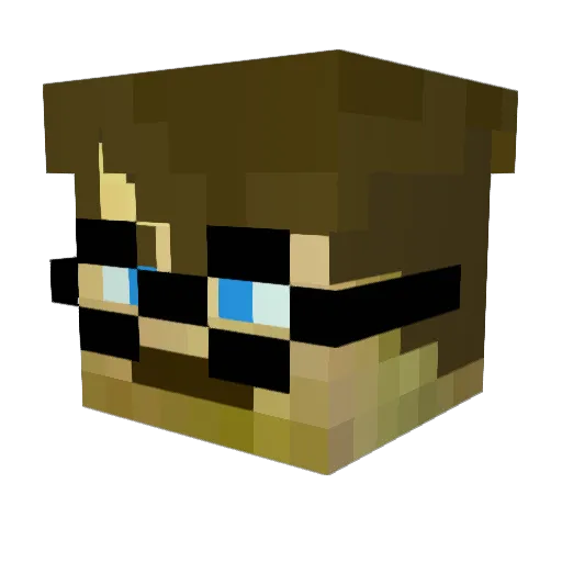 Setriops Minecraft avatar head, 3D render