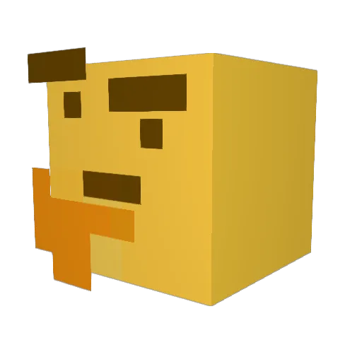 Setroqwe Minecraft avatar head, 3D render