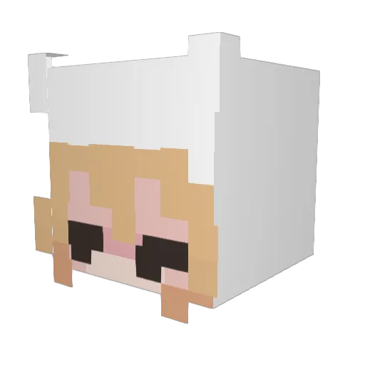 SetsuKirin Minecraft avatar head, 3D render